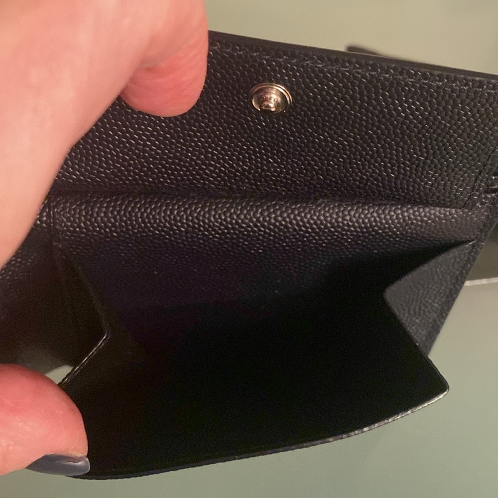 NIB Auth YVES SAINT LAURENT YSL leather WALLET w/ dust bag Made in ITALY - Picture 10 of 16